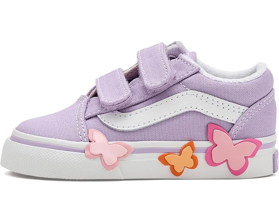 Детские кеды Old Skool V Butterfly с застежкой на липучках от Vans