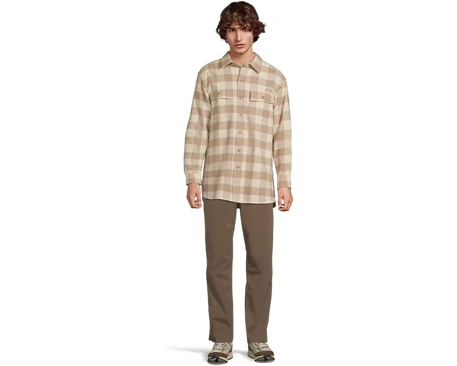 Рубашка L.L.Bean из замши в клетку традиционного кроя