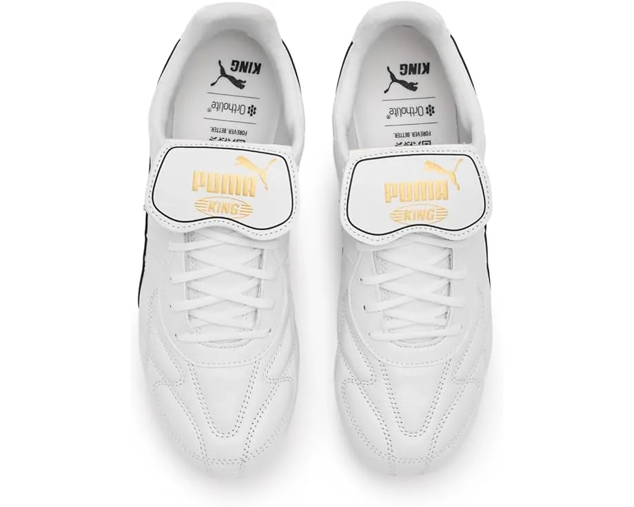 Бутсы PUMA King Top Firm AG из мягкой телячьей кожи с язычком-клапаном
