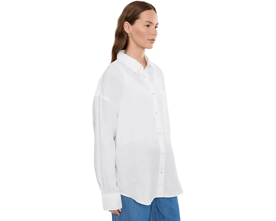 Faherty рубашка Laguna Linen Relaxed из льна с принтом
