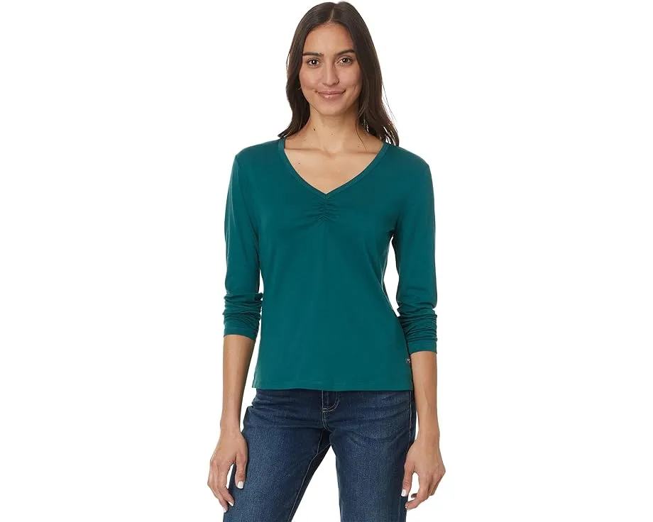 Футболка Toad&Co Rose с длинным рукавом и V-образным вырезом