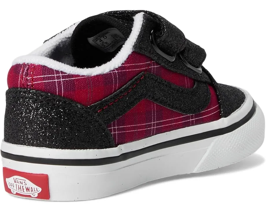 Кроссовки Vans Kids Old Skool V для детей на липучках с усиленным мыском