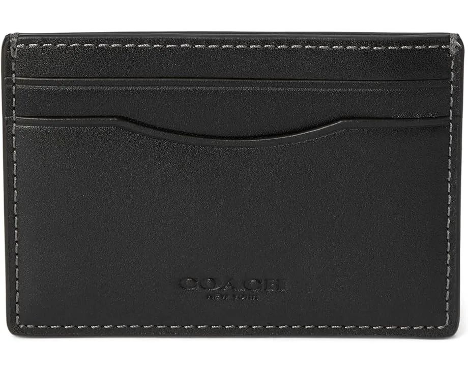 Картхолдер COACH с клипсой для денег из натуральной зернистой кожи