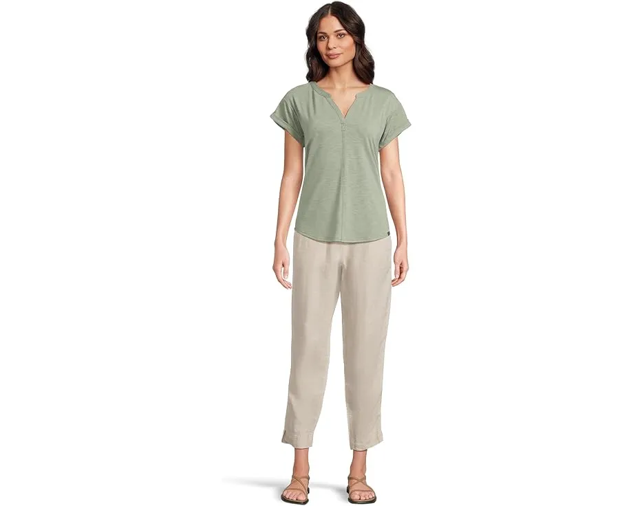 Льняные брюки L.L.Bean Premium Linen Breezy с зауженным силуэтом и разрезом по бокам