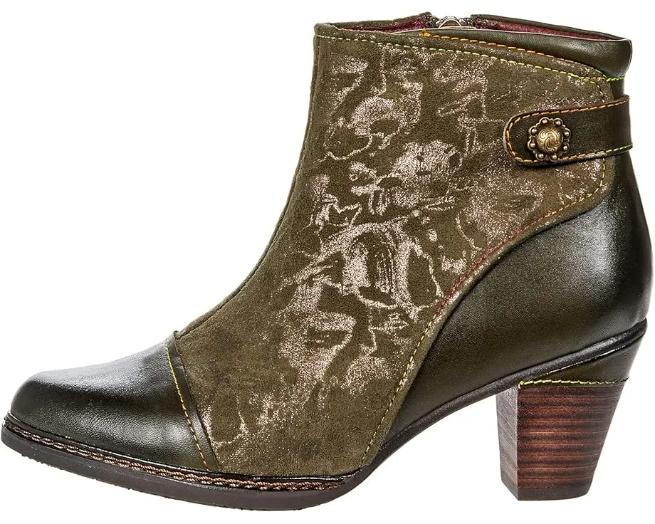 Ботильоны L'Artiste by Spring Step Socute с металлическим принтом и конусным каблуком