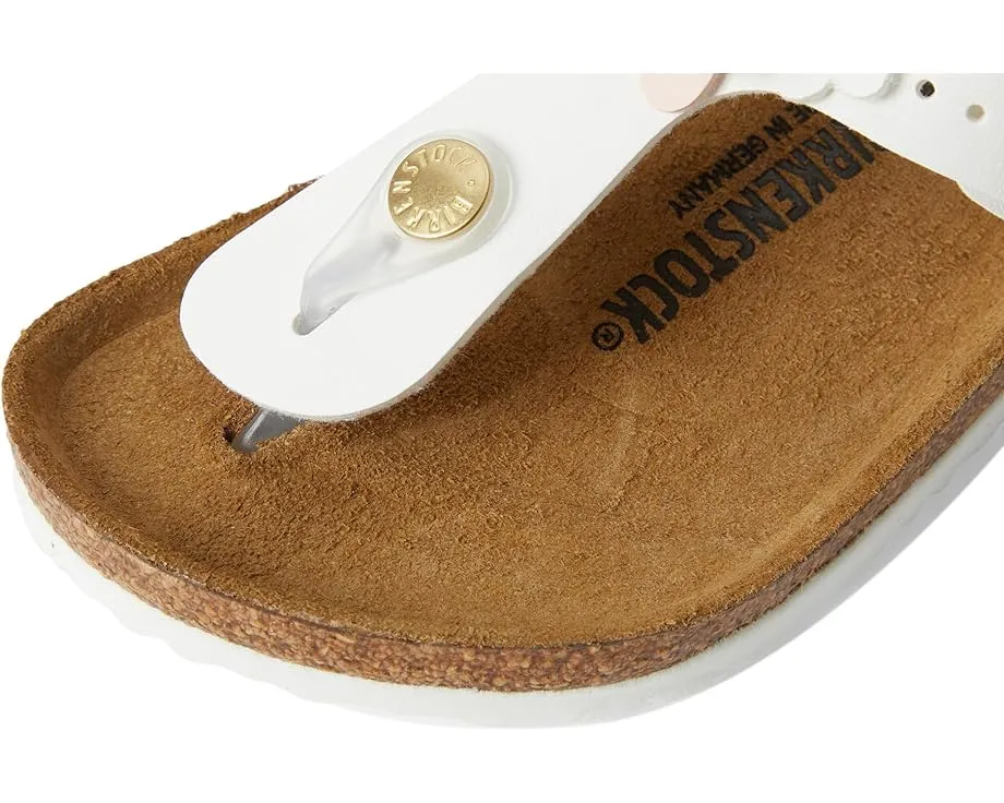 Детские сандалии Birkenstock Gizeh Flowers с аппликацией и пробковой стелькой