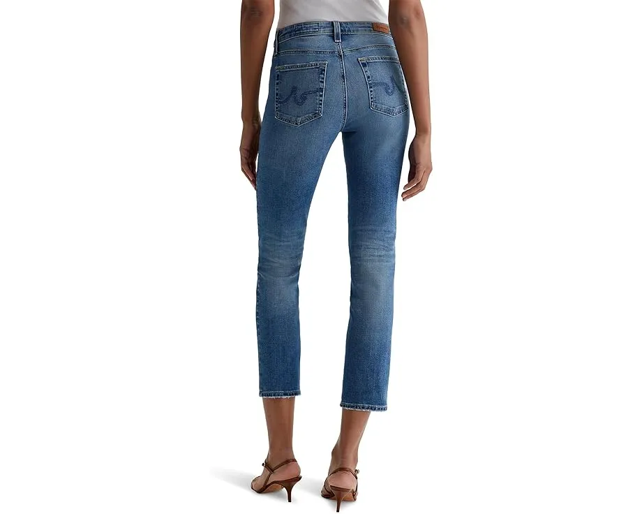 Джинсы AG Jeans Mari с средней посадкой и прямым укороченным кроем