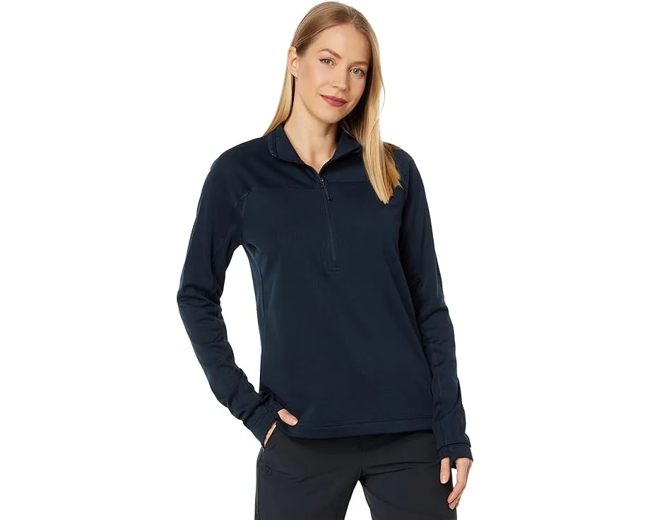 Теплая флисовая кофта Fjällräven Abisko Lite Fleece 1/2 Zip с отверстиями для большого пальца