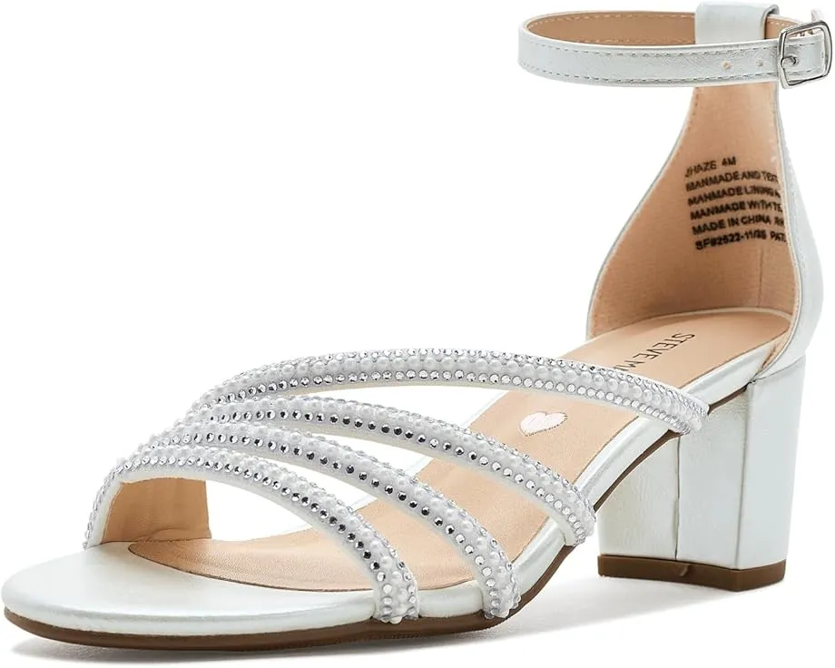 Детские сандалии Steve Madden Kids Haze с ремешками, украшенными стразами