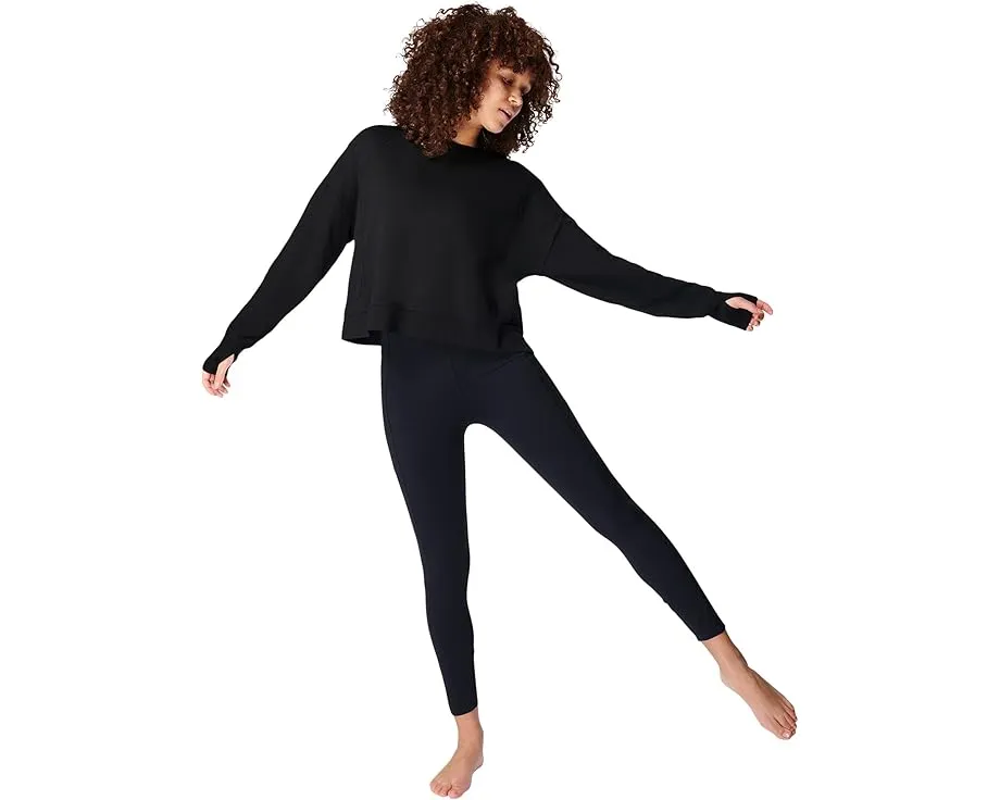 Кроп-худи Sweaty Betty After Class из органического хлопка с отверстиями для большого пальца