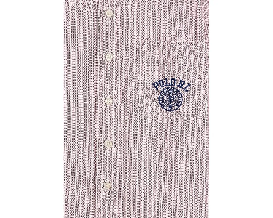 Рубашка оксфордская в полоску хлопковая для детей Polo Ralph Lauren