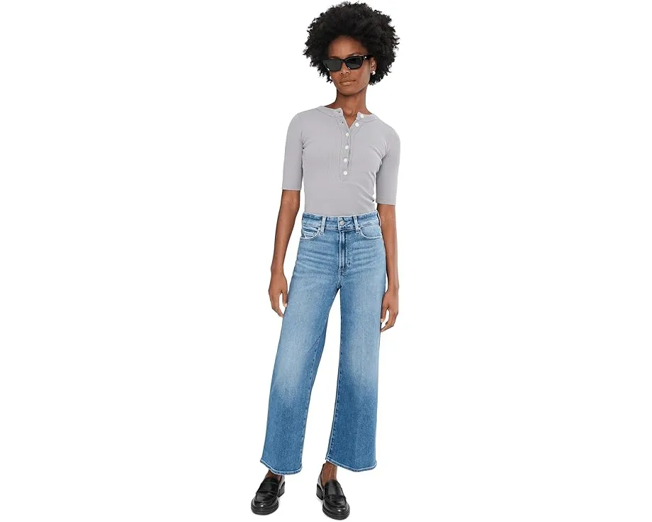 Джинсы Anessa от Paige в цвете Vino Vibes с высокой посадкой и широкими штанинами