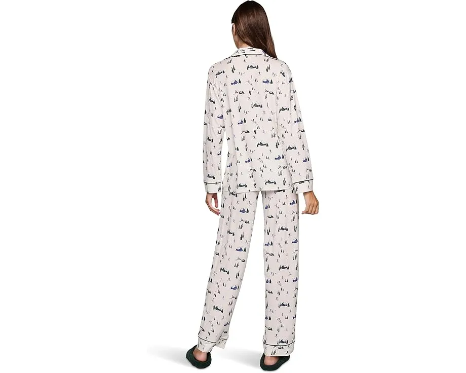 Eberjey Пижамный комплект Gisele Printed Long из мягкого модала