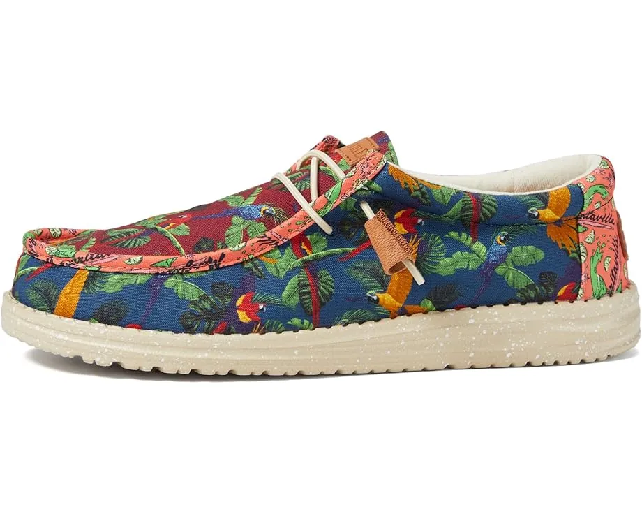 Обувь Hey Dude Wally Margaritaville с эластичными шнурками и красочным принтом