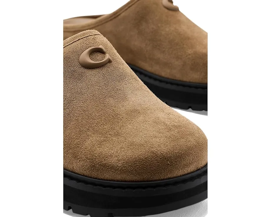 Клоги COACH из замши на платформе с ПВХ подошвой