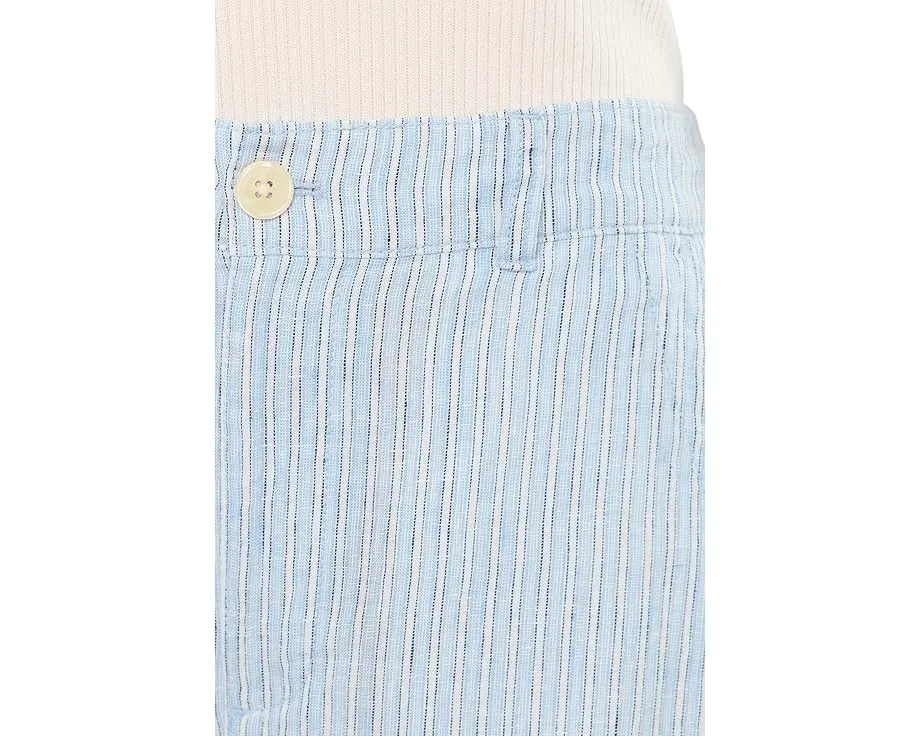 Брюки карго Pinstripe Linen Wide-Leg Lauren Ralph Lauren из льна в полоску