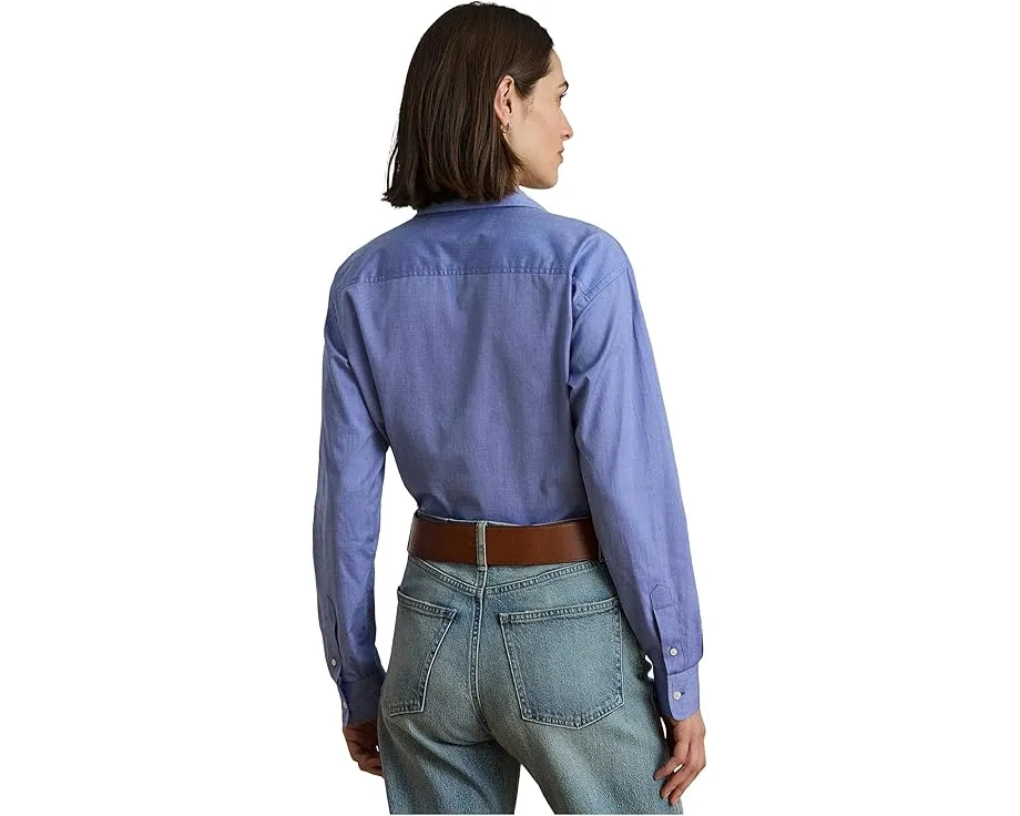 Lauren Ralph Lauren Хлопковая рубашка свободного кроя