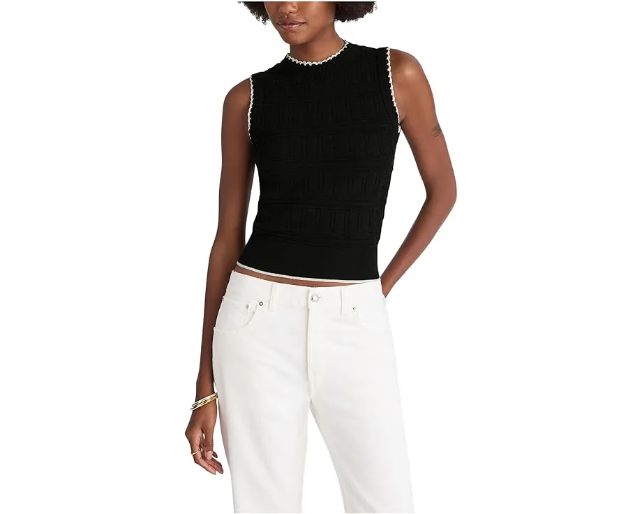 Топ Madewell Femme Peplum с баской и контрастной строчкой