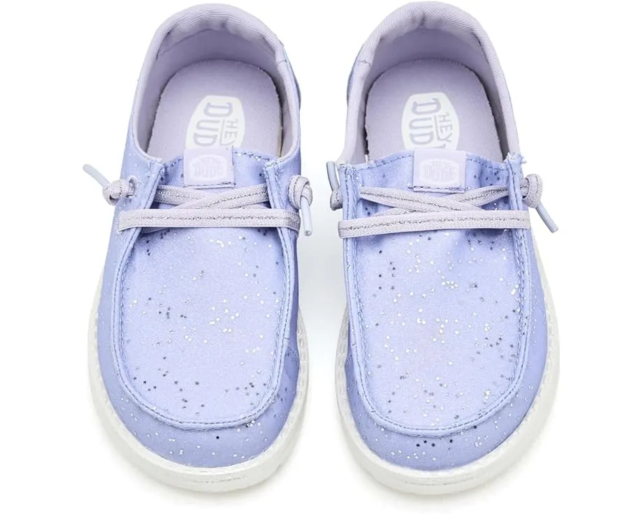 Детские лоферы Hey Dude Kids Wendy Print с округлым носком и технологией Flex & Fold