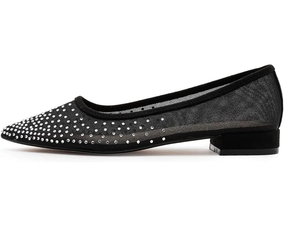 Балетки Gracelynn с острым носком стразами и каблуком 2.5 см