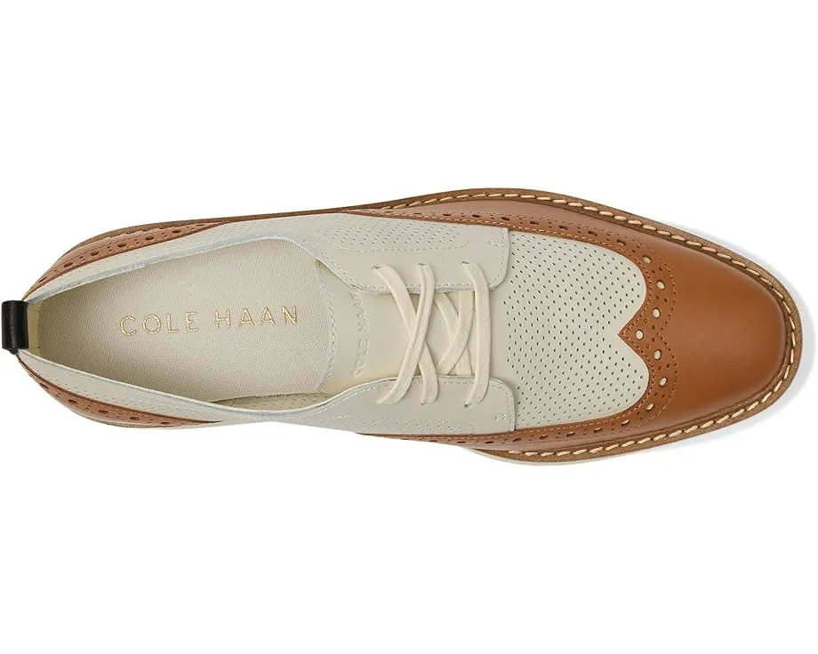 Оксфорды Originalgrand Platform Wing Tip на платформе с декоративными перфорациями от Cole Haan