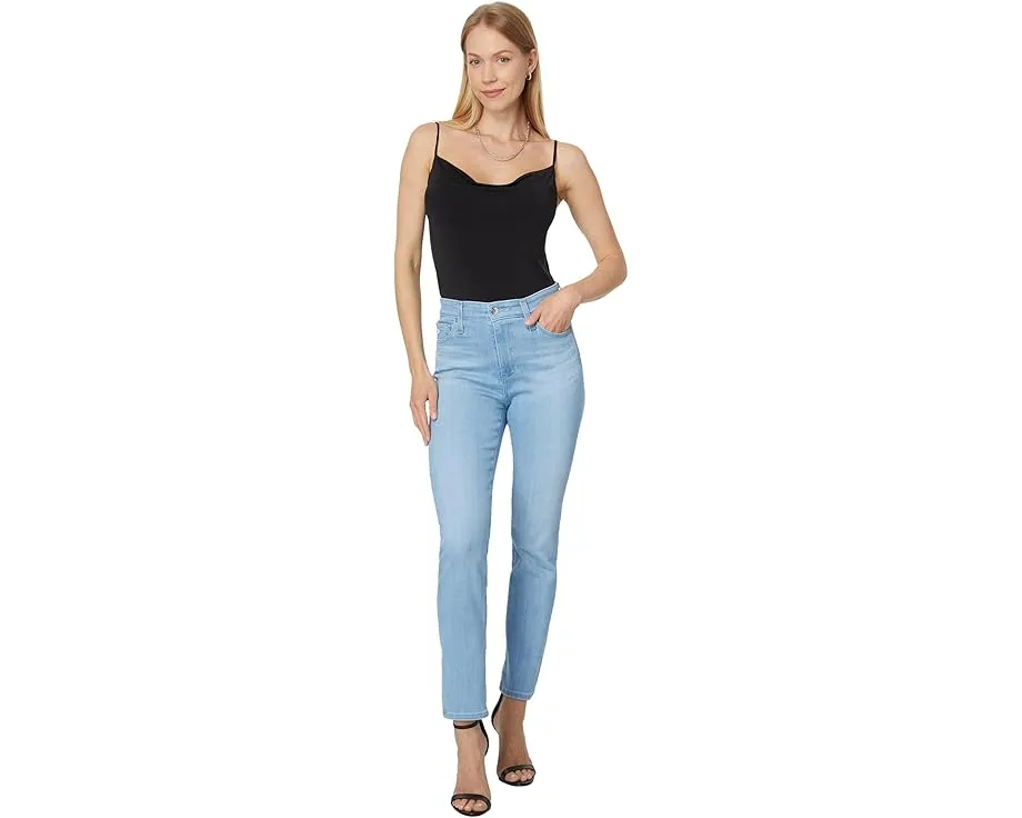 AG Jeans Mari High Rise Slim Straight Crop зауженные укороченные джинсы с высокой посадкой