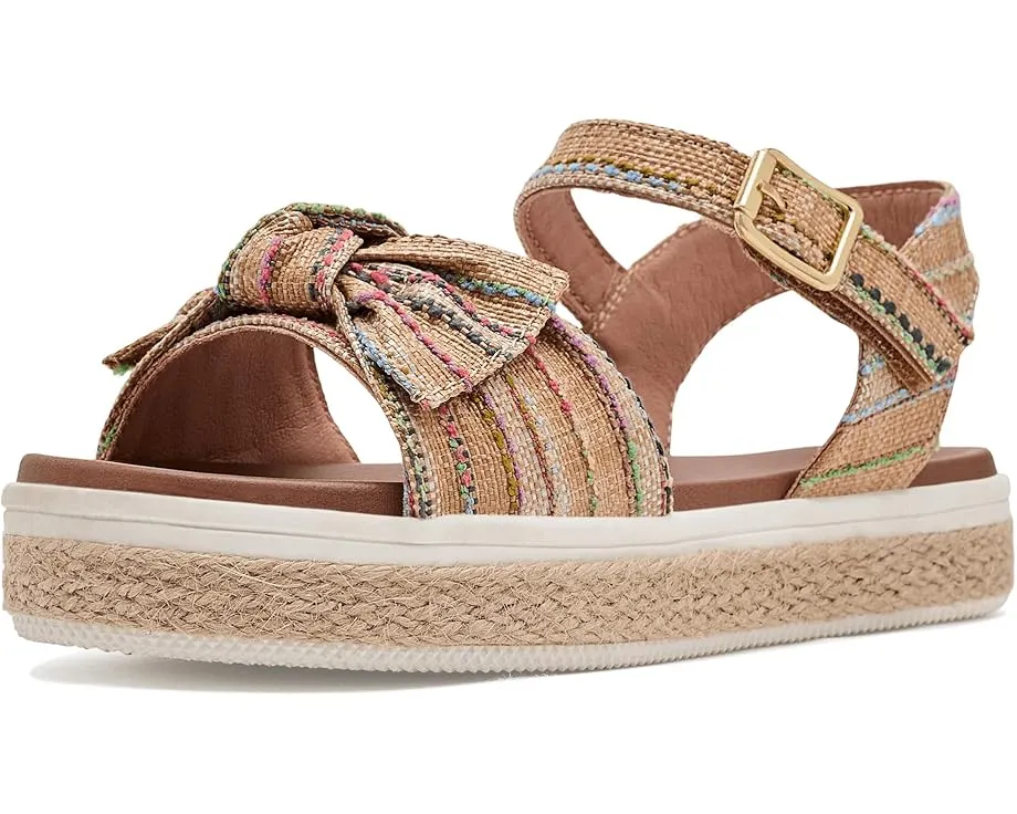 Детские сандалии Mia Kids Sitkha на танкетке из льна с бантом