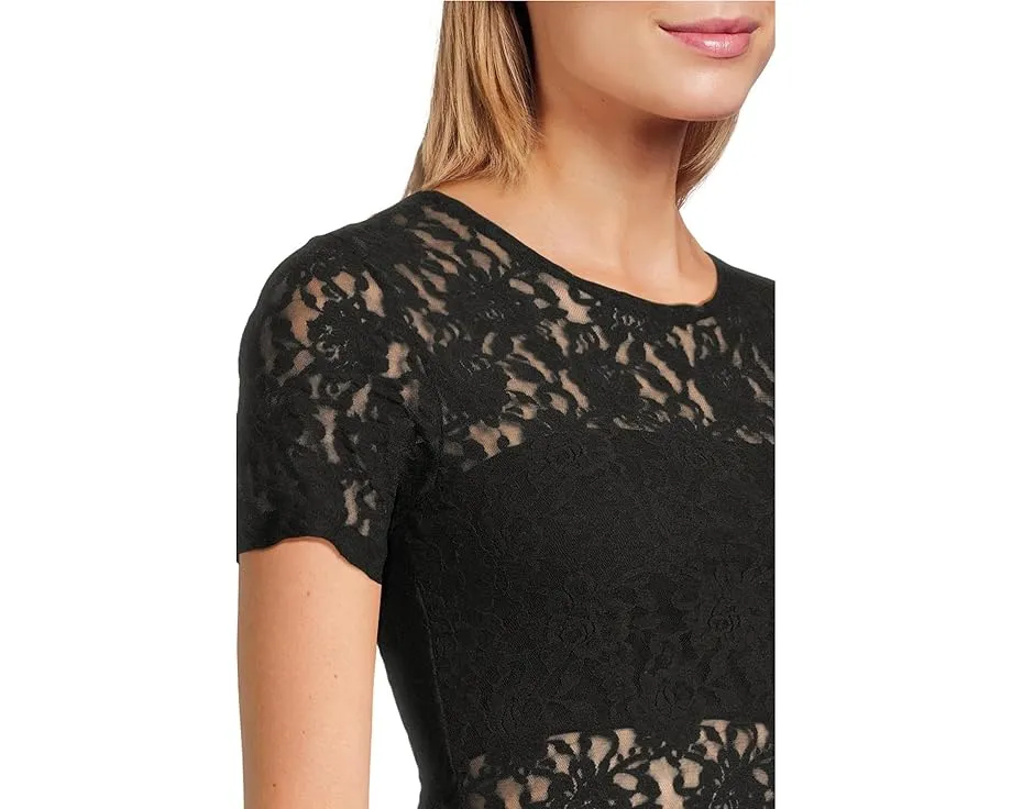 Кружевной топ Hanky Panky Signature Lace с коротким рукавом и облегающим кроем