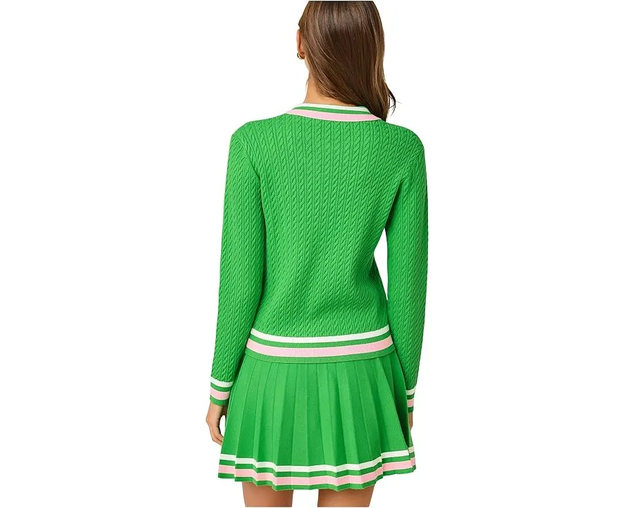 Свитер Suzette с косой и полосатыми отделками Lilly Pulitzer