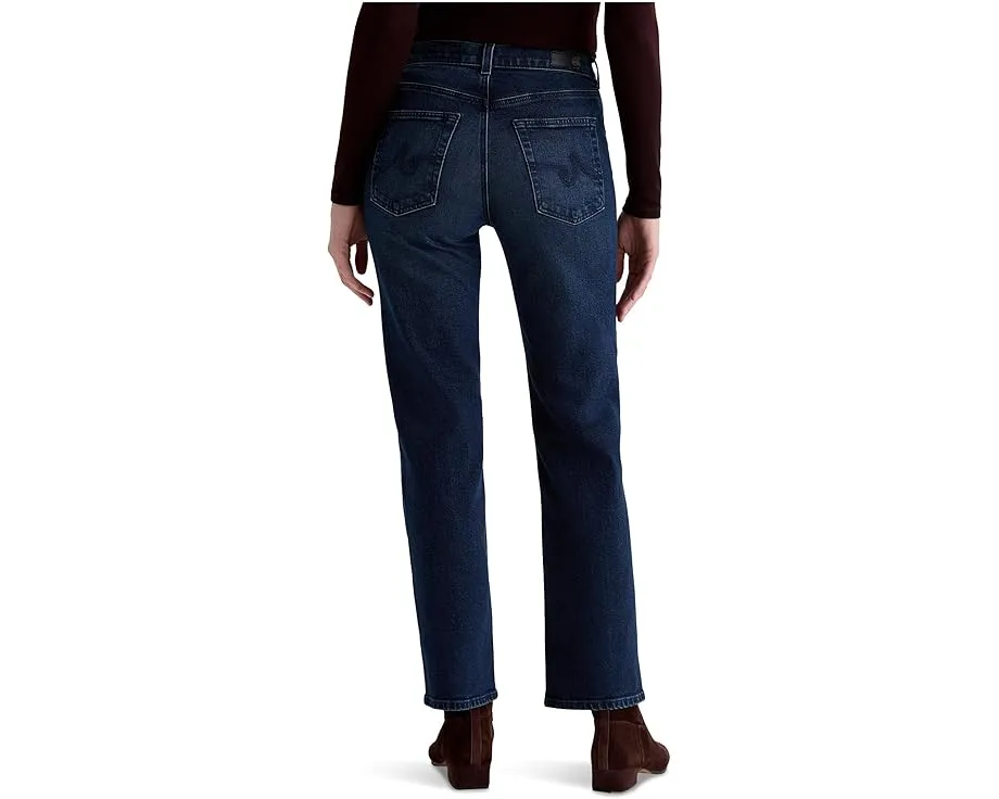 Прямые джинсы AG Jeans Brinley со средней посадкой в цвете Midnight Sun