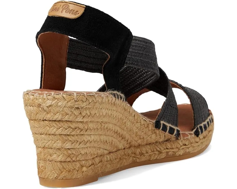 Toni Pons Susa-SP босоножки на танкетке с эластичными ремешками и круглым носком