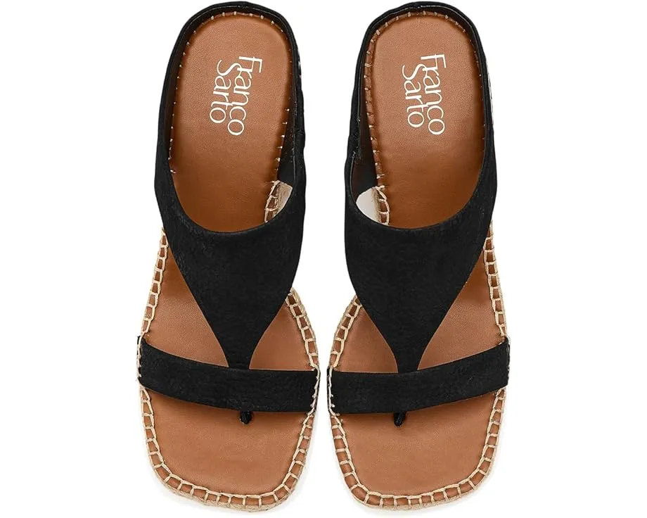 Сандалии Farren Espadrille с клиновидным каблуком и кожаным верхом от Franco Sarto