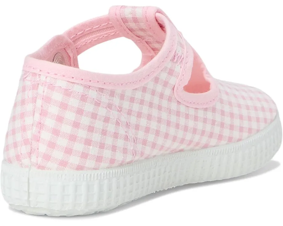 Детские туфли Cienta 51052 с клетчатым принтом и регулируемой пряжкой