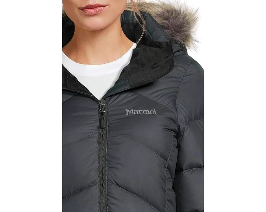 Пуховик Marmot Montreaux с капюшоном и отделкой из искусственного меха