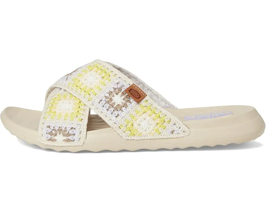 Сандалии Hey Dude Christi Slide Cottage Crochet с вышитой крючком перемычкой