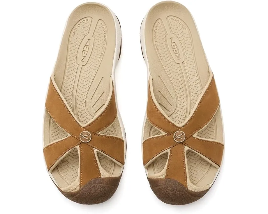 Сандалии KEEN Bali Leather Slide с защитой для пальцев и быстросохнущими ремнями