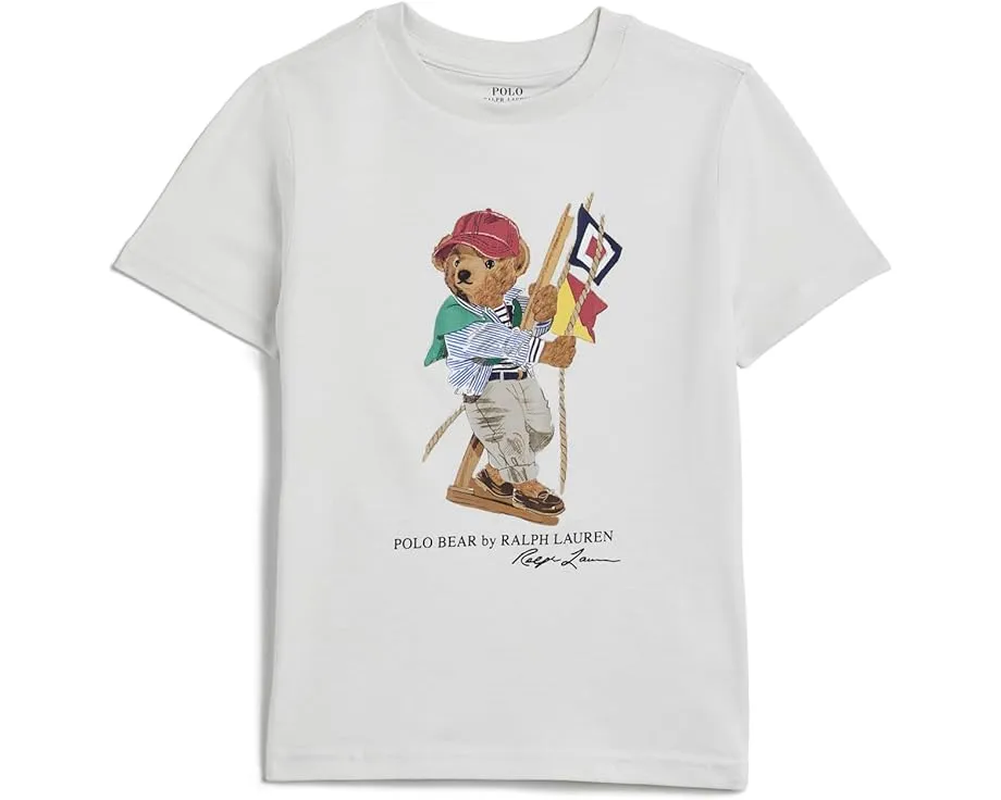 Футболка Polo Ralph Lauren Kids с медведем Polo Bear из хлопкового джерси