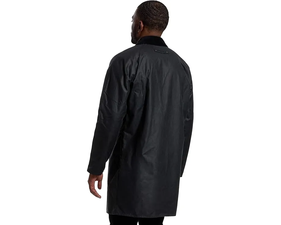 Длинная куртка Barbour Lorden Wax Mac из вощеного хлопка