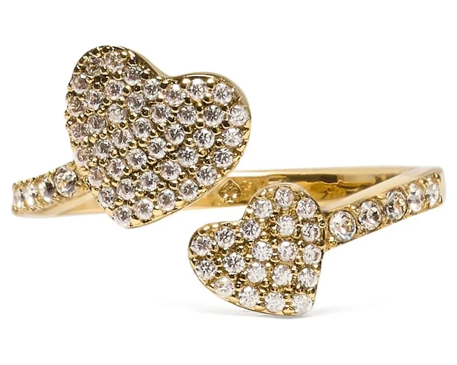Кольцо Kate Spade New York Yours Truly Pave Heart с позолотой
