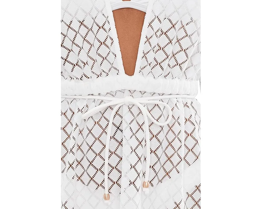 Пляжное покрывало Seafolly с кружевом и сборками на съемном поясе