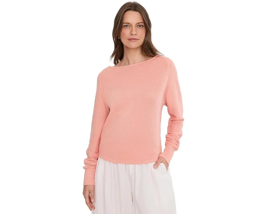Free People Длинный рукав Jess из термоткани с лодочкой