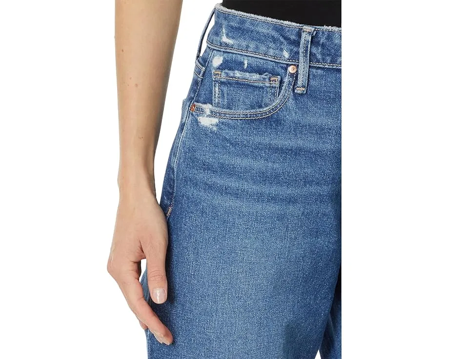 Джинсы PAIGE High Rise Brigitte с прямым кроем и подвернутым краем