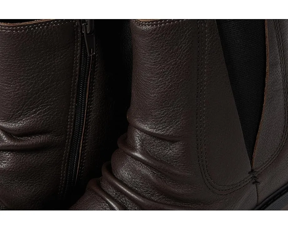Ботинки Clarks Hearth Rose из кожи с эффектом смятия и высотой до икры