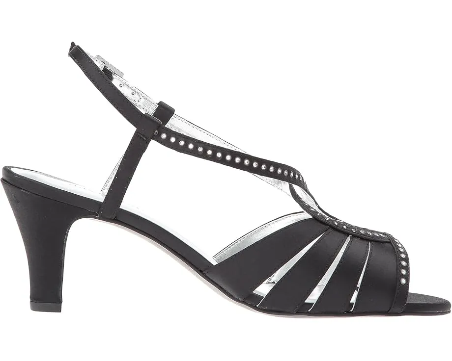 Сандалии Whisper на регулируемой шлейке с открытым носком и стразами David Tate