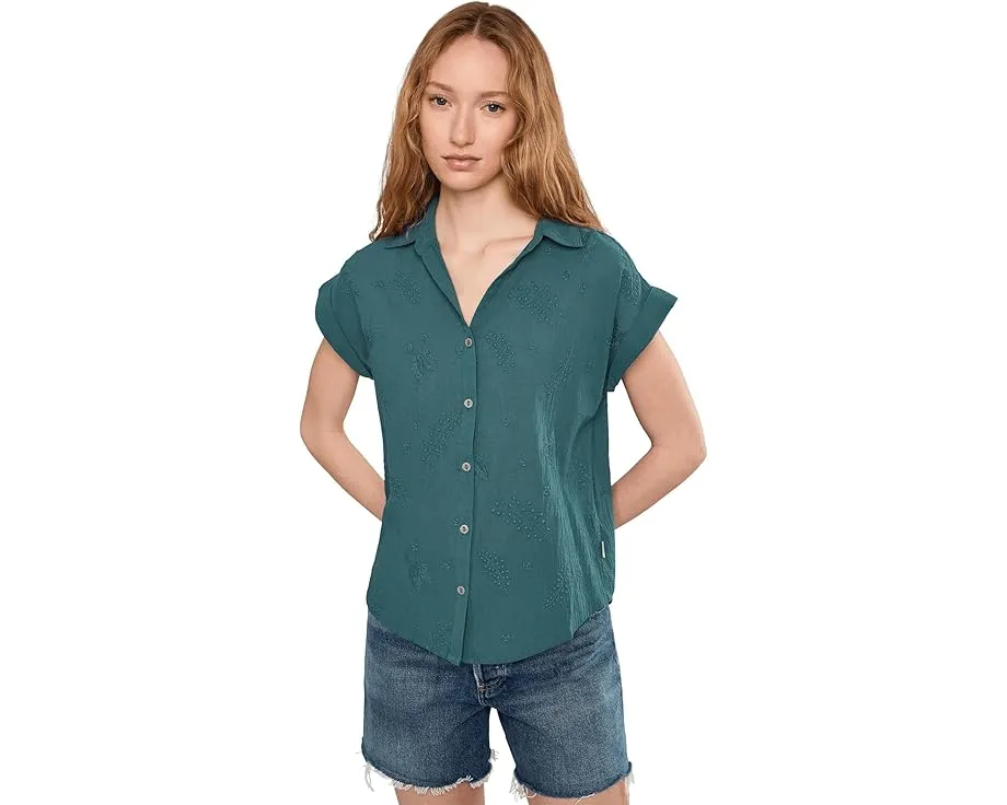 Royal Robbins Рубашка Oasis Short Sleeve с вышивкой цветочным принтом