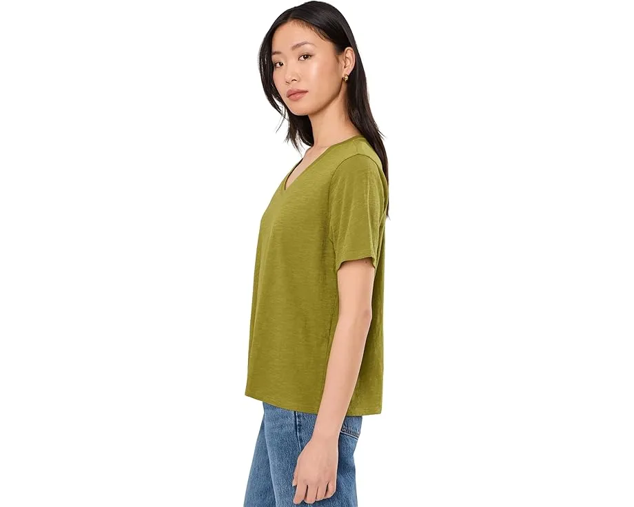 Футболка Eileen Fisher с V-образным вырезом из органического хлопкового джерси