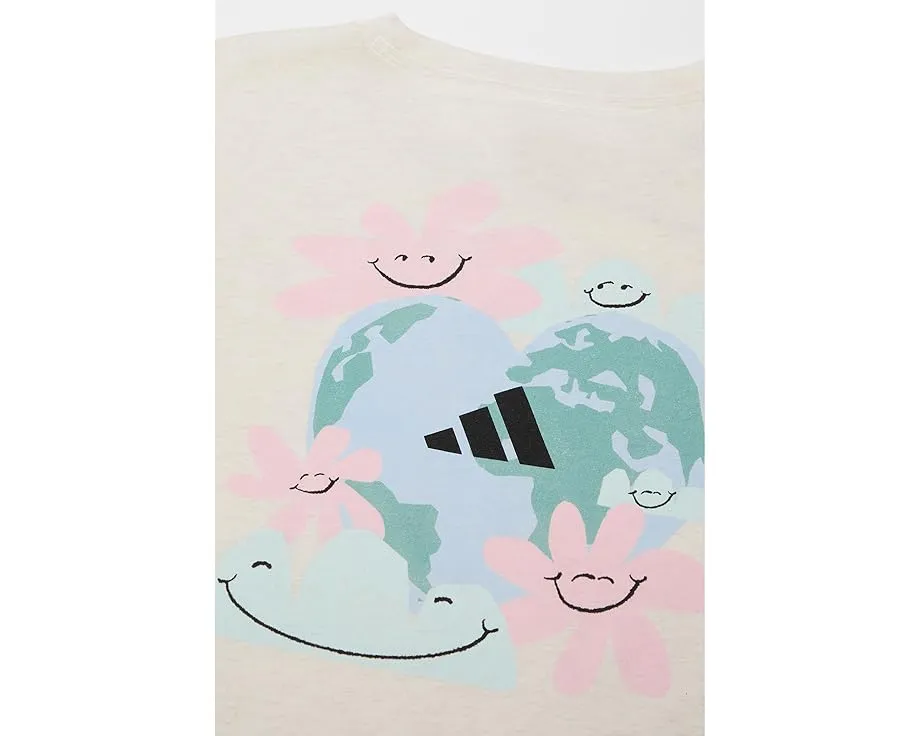 Футболка adidas Kids Regular Fit Heather с длинным рукавом и принтом