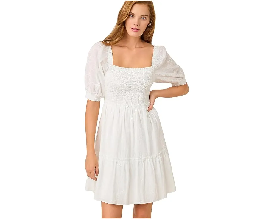 Платье макси с коротким рукавом Lilly Pulitzer Hadly на резинке и ярусами