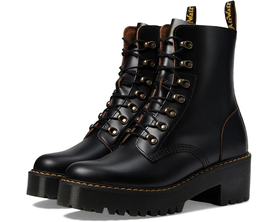 Ботинки Dr. Martens Leona на высоком каблуке с 7 крючками