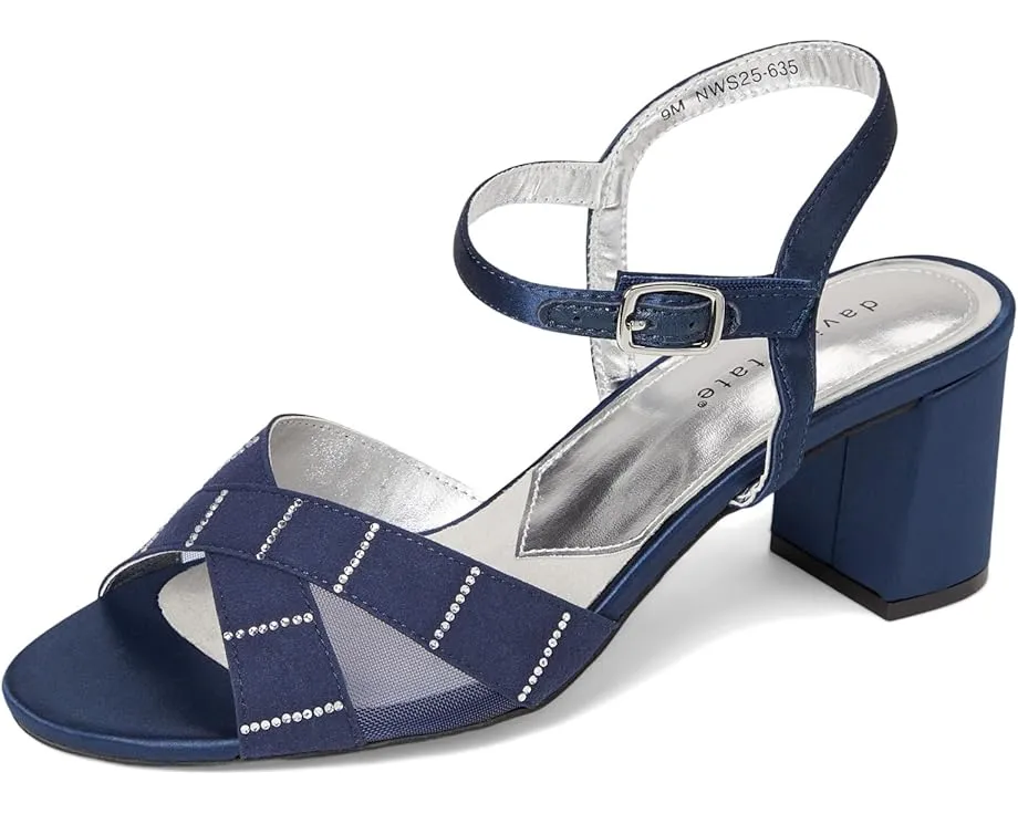 Вечерние сандалии David Tate Cocktail из атласа с ремешком на щиколотке